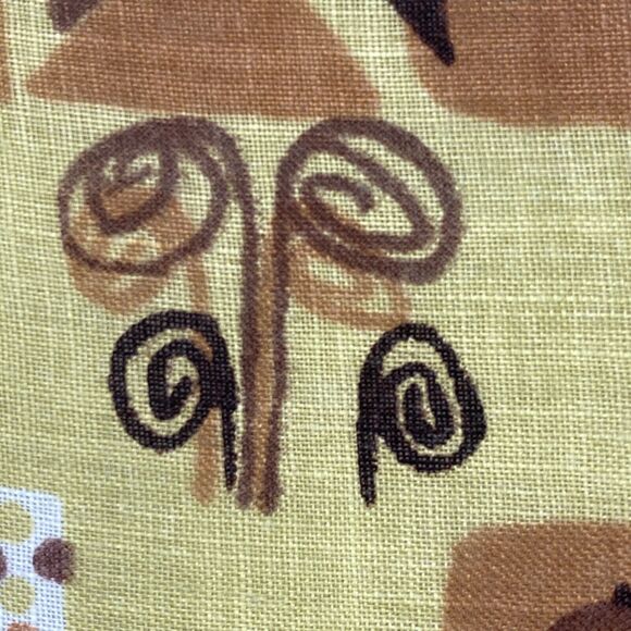 JEANNE MILLER Handkerchief OS MCM Hand Rolled Abstract Yellow VTG 14" x 14" - Picture 4 of 13